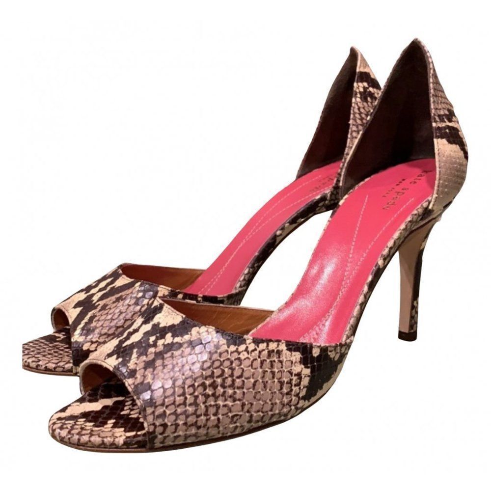 KATE SPADE snake python print open toe heels shoes
